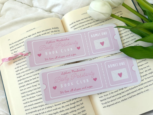 Body Positivity Book Club Ticket Bookmark