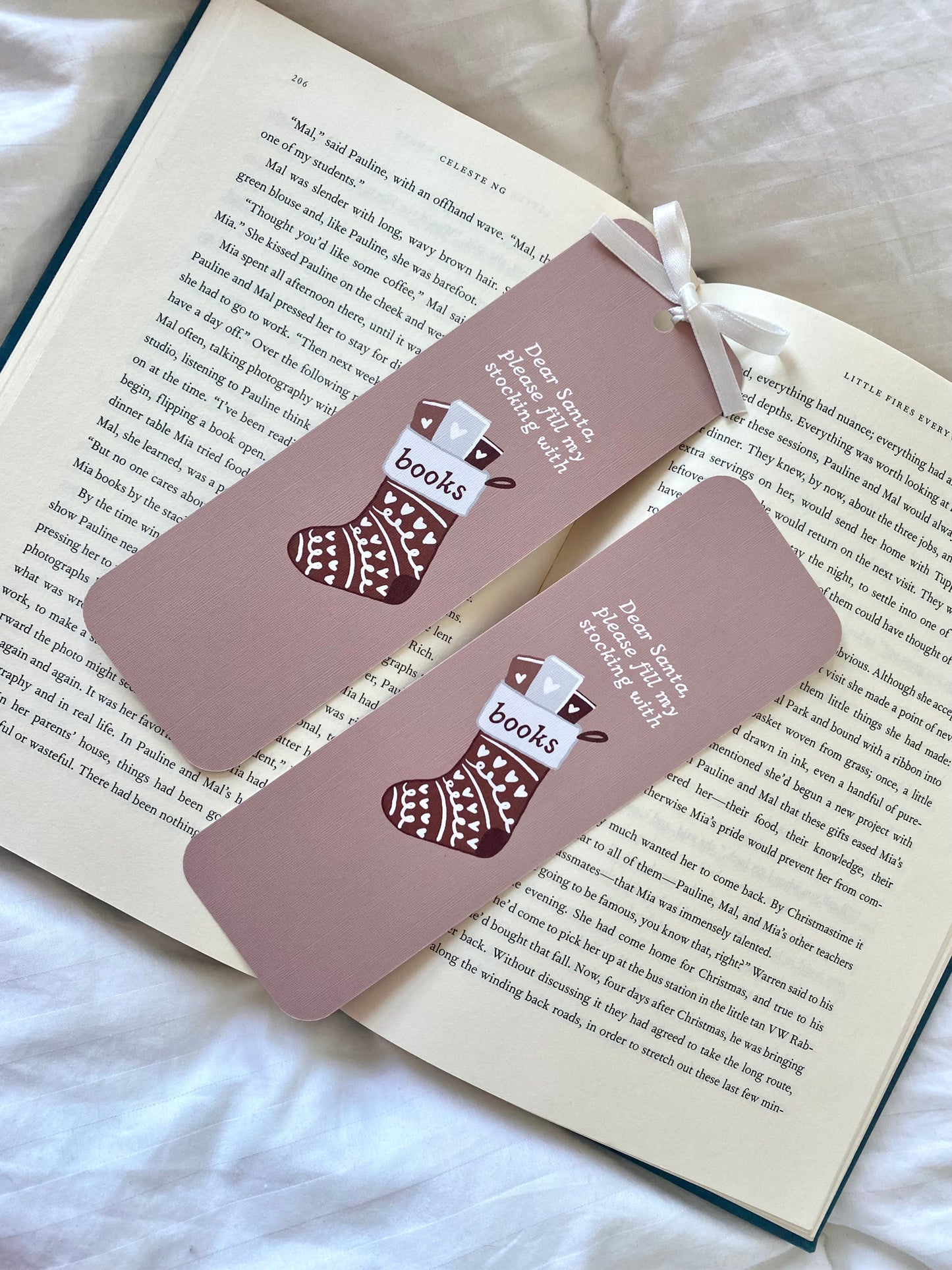 Dear Santa, Please Fill My Stocking With Books Bookmark