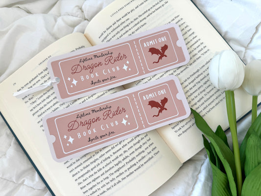 Dragon Rider Book Club Ticket Bookmark