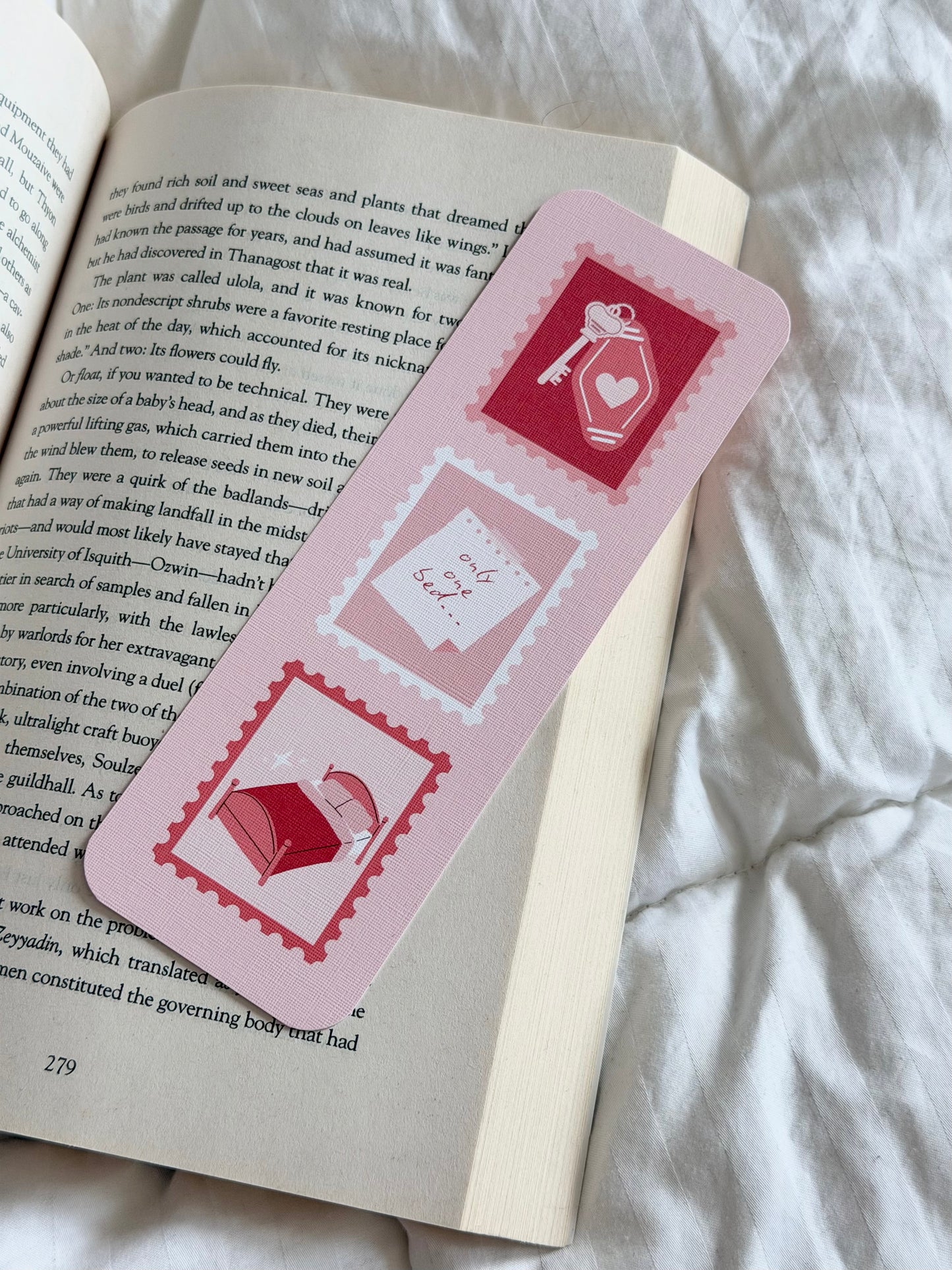 Romance Trope Stamp Bookmark
