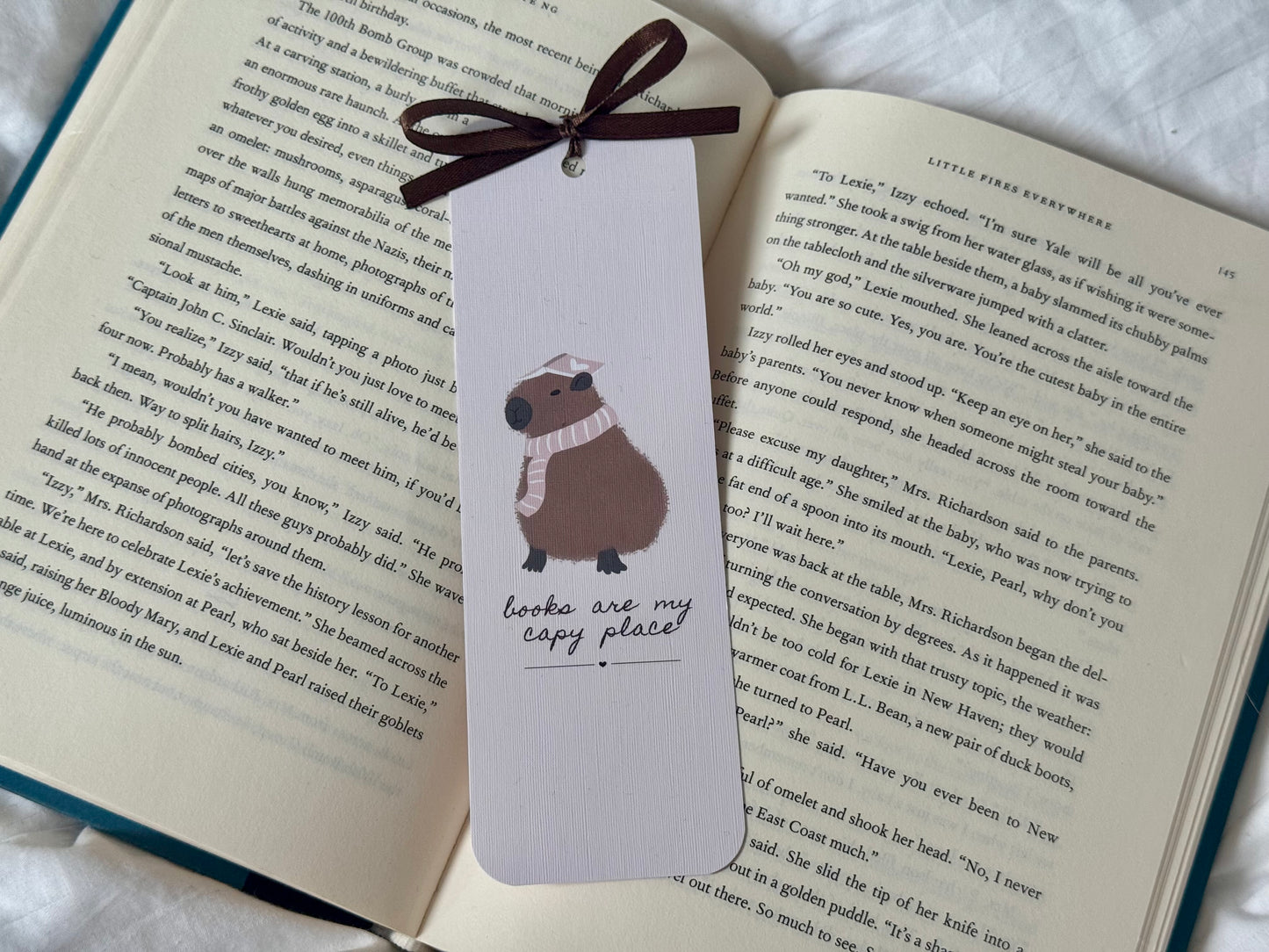 Books Are My Capy Place Bookmark