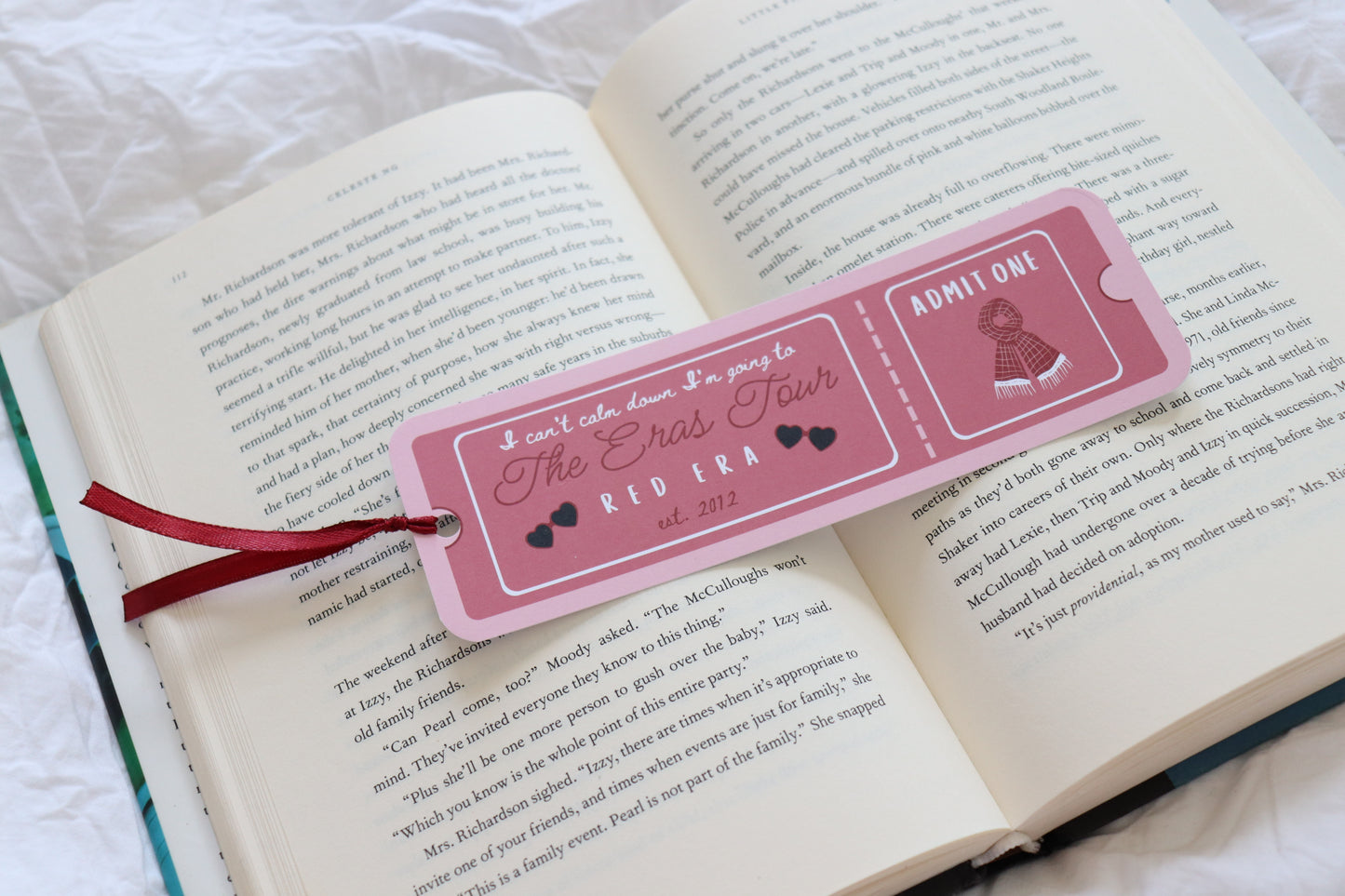 Eras Inspired Ticket Bookmarks