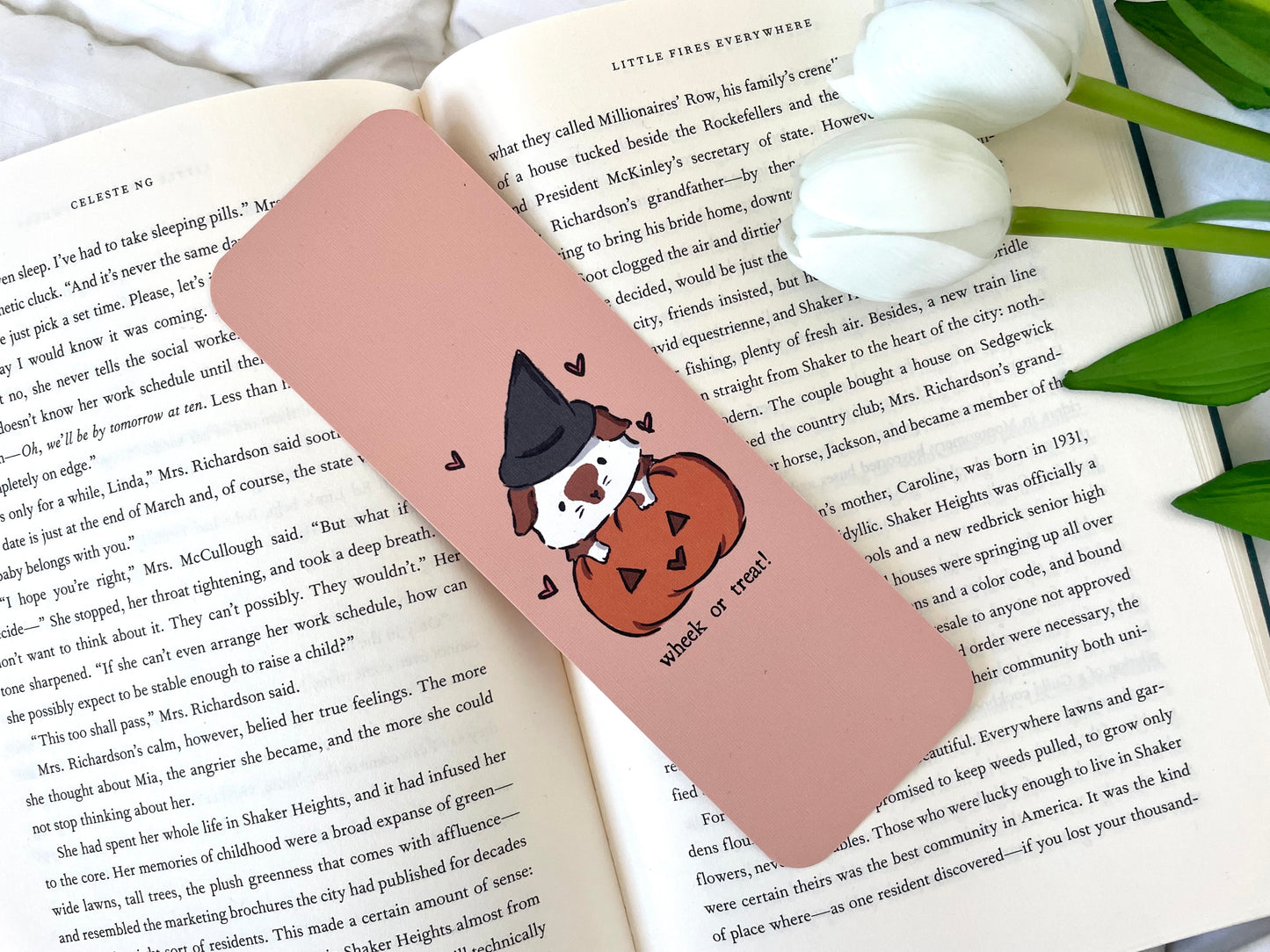 Wheek or Treat Halloween Guinea Pig Bookmark