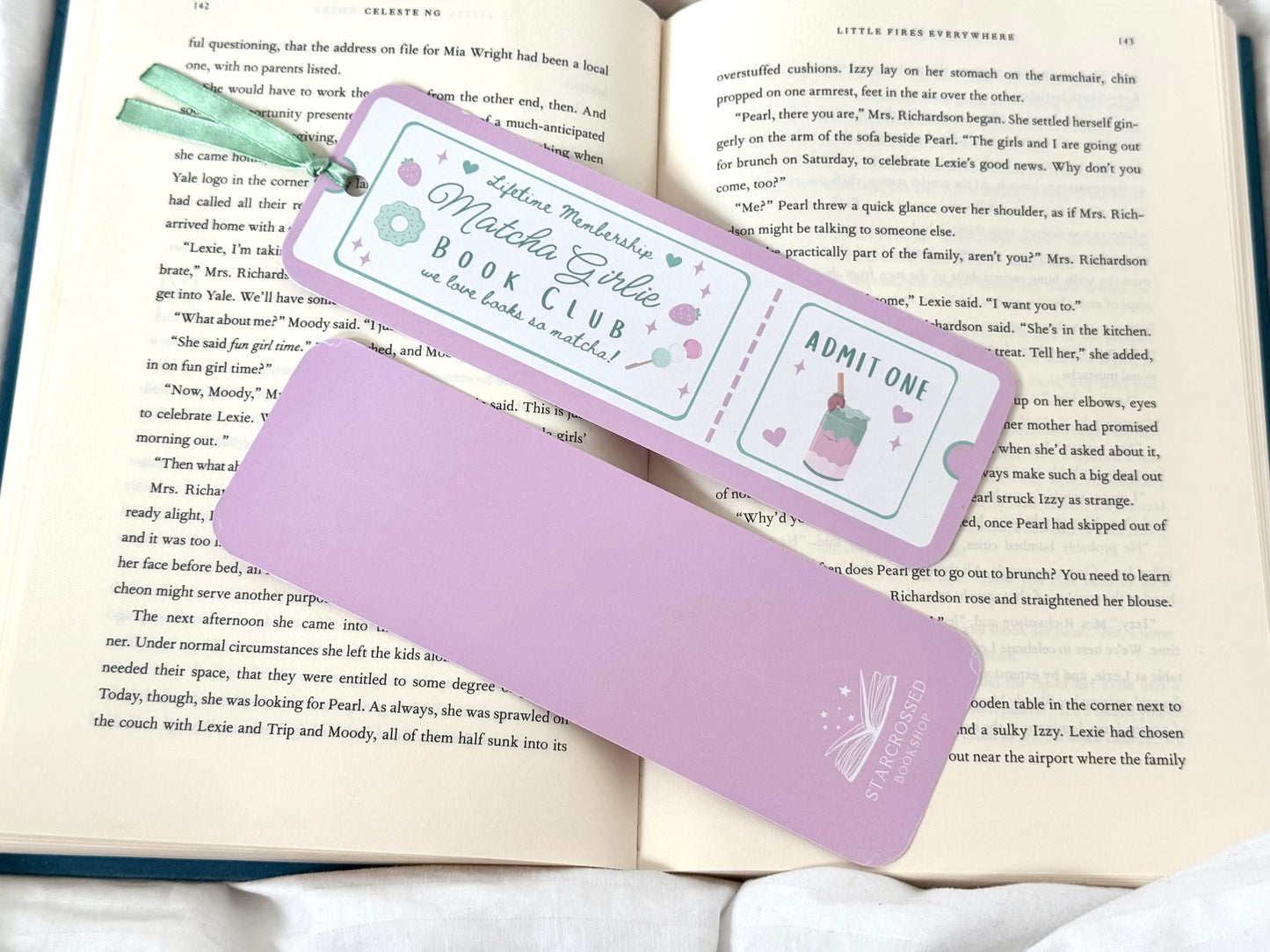Matcha Girlie Bookclub Bookmark
